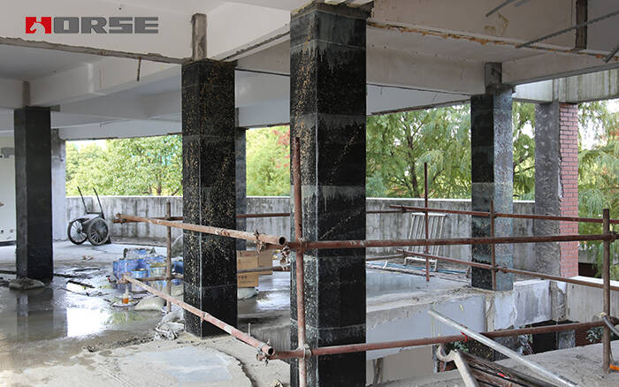 carbon fiber for column strengthening