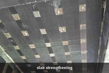 slab retrofitting by ud carbon fiber fabric